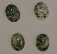 Lot of 2 Tree Agate Oval Cabochon High Quality 12x16 13x18 15x20 Gemstones