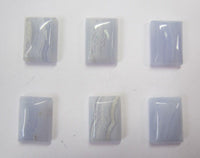 2pcs 10x14mm Natural Blue Lace Agate Rectangle Cabochon High Quality Gemstones US SELLER