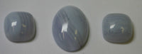 Set of 2 10mm Cushion Square 1 16x12 12x16mm Oval Blue Lace Agate Cabochons High Quality Gemstones