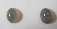 2pcs Natural Grey Gray Moonstone Oval Cabochon High Quality Gemstones 6x8mm US SELLER