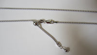 1.7mm Solid 925 Sterling Silver Adjustable Oxidized Popcorn Necklace Chain up to 30"