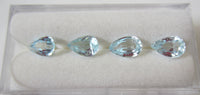 2pcs 5x8mm Natural Sky Blue Topaz Pear Faceted Gemstones Gems FREE Gem Jar Jewelry