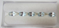 5pcs 6x8mm Natural Sky Blue Topaz Oval Faceted Gemstones Gems FREE Gem Jar Jewelry