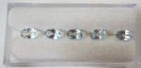 5pcs 4x6mm Natural Sky Blue Topaz Oval Faceted Gemstones Gems FREE Gem Jar Jewelry