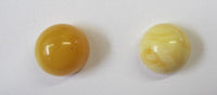 2pcs 6mm Natural Butterscotch Amber Round Cabochon High Quality Gemstones Jewelry