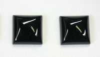 4pcs 16mm Black Onyx Calibrated Square Cabochon Cab Gems Gemstones US SELLER