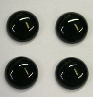 4pcs 18mm Black Onyx Calibrated Round Cabochon Cab Gems Gemstones US SELLER