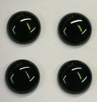 4pcs 14mm Black Onyx Calibrated Round Cabochon Cab Gems Gemstones US SELLER