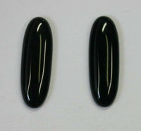 4pcs 9x25mm Black Onyx Calibrated Long Oval Cabochon Cab Gems Gemstones US SELLER