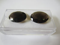 15x20mm Natural Smoky Quartz Oval Faceted Gemstones Gems FREE Gem Jar Jewelry