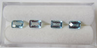 5pcs 4x6mm 6x4mm Natural Sky Blue Topaz Rectangle Faceted Gemstones Gems FREE Gem Jar Jewelry