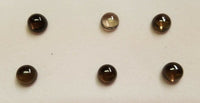 2pcs 7mm Natural Smoky Quartz Round Cabochon Cab Gemstones Gems Jewelry