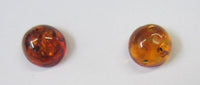 2pcs 8mm Natural Orange Amber Round Cabochon High Quality Gemstones Jewelry