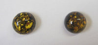 2pcs 8mm Natural Green Amber Round Cabochon High Quality Gemstones Jewelry