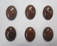 2pcs 13x18mm 18x13mm Mahogany Obsidian Oval Calibrated Cabochon Cabs Gems Gemstones