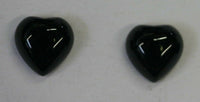 4pcs 12mm Black Onyx Calibrated Heart Cabochon Cab Gems Gemstones US SELLER