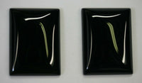 4pcs 12x16mm Black Onyx Calibrated Rectangle Cabochon Cab Gems Gemstones US SELLER