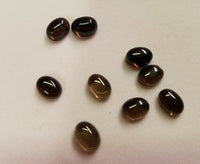 2pcs 8x10mm Natural Smoky Quartz Oval Cabochon Cab Gemstones Gems Jewelry