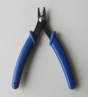 5" Mini Bead Crimping Plier Carbon Steel with Blue Plastic Handle Jewelry Tool