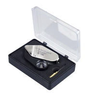 10x18MM Magnification Illuminated Chrome Body Jewelers Loupe with LED Light